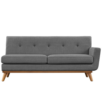 EEI-1792-DOR Engage Right-Arm Upholstered Fabric Loveseat Gray