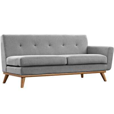 EEI-1792-GRY Engage Right-Arm Upholstered Fabric Loveseat Expectation Gray