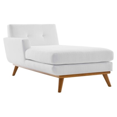 EEI-1793-WHI Engage Left-Facing Upholstered Fabric Chaise White