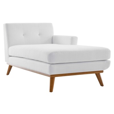 EEI-1794-WHI Engage Right-Facing Upholstered Fabric Chaise White