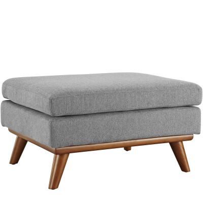 EEI-1797-GRY Engage Upholstered Fabric Ottoman Expectation Gray