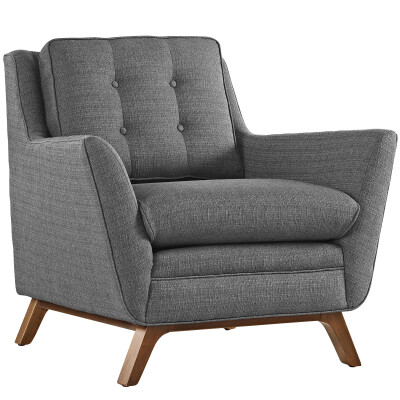 EEI-1798-DOR Beguile Upholstered Fabric Armchair Gray
