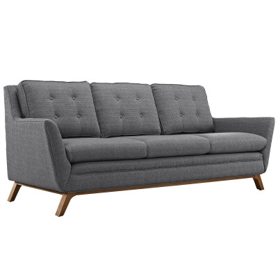 EEI-1800-DOR Beguile Upholstered Fabric Sofa Gray