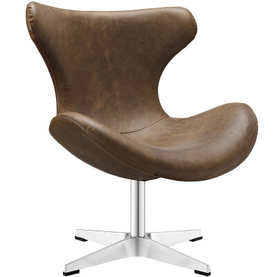EEI-1804-BRN Helm Lounge Chair Brown