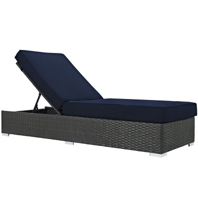 EEI-1862-CHC-NAV Sojourn Outdoor Patio Sunbrella® Chaise Lounge