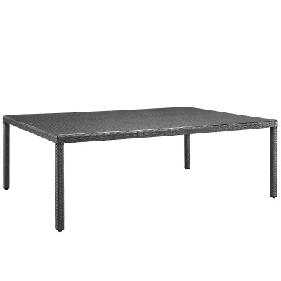 EEI-1933-CHC Sojourn 90" Outdoor Patio Dining Table Chocolate
