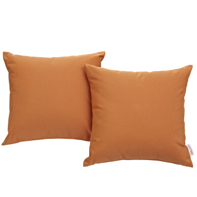 EEI-2001-ORA Convene Two Piece Outdoor Patio Pillow Set Orange