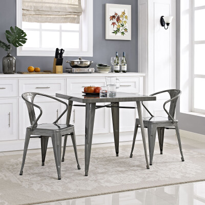 EEI-2035-GME Alacrity Square Metal Dining Table