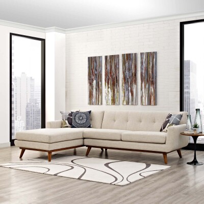 EEI-2068-BEI-SET Engage Left-Facing Sectional Sofa Beige