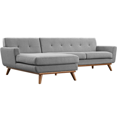 EEI-2068-GRY-SET Engage Left-Facing Sectional Sofa Expectation Gray