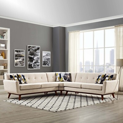 EEI-2108-BEI-SET Engage L-Shaped Sectional Sofa Beige