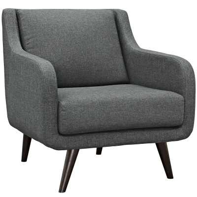 EEI-2128-GRY Verve Upholstered Fabric Armchair Gray