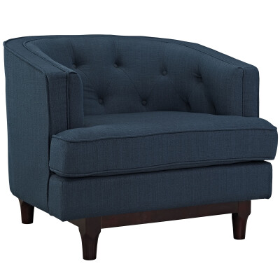 EEI-2130-AZU Coast Upholstered Fabric Armchair Azure