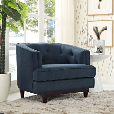 EEI-2130-AZU Coast Upholstered Fabric Armchair Azure