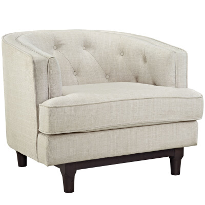 EEI-2130-BEI Coast Upholstered Fabric Armchair Beige