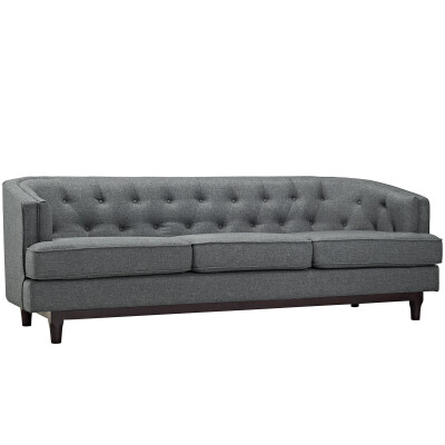 EEI-2131-GRY Coast Upholstered Fabric Sofa Gray
