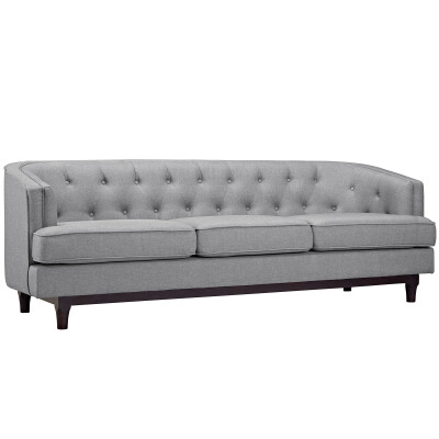 EEI-2131-LGR Coast Upholstered Fabric Sofa Light Gray