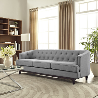 EEI-2131-LGR Coast Upholstered Fabric Sofa Light Gray