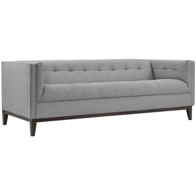 EEI-2135-LGR Serve Upholstered Fabric Sofa Light Gray