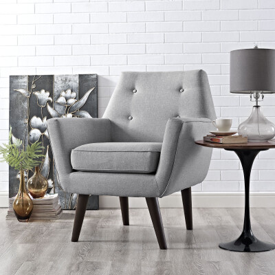 EEI-2136-LGR Posit Upholstered Fabric Armchair Light Gray