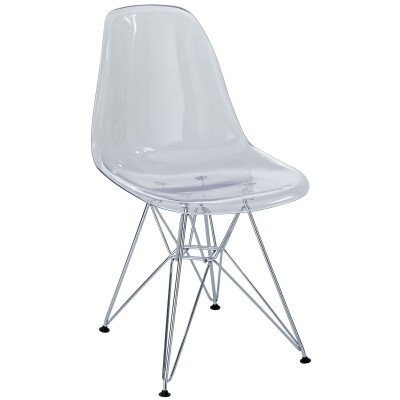 EEI-220-CLR Paris Dining Side Chair Clear