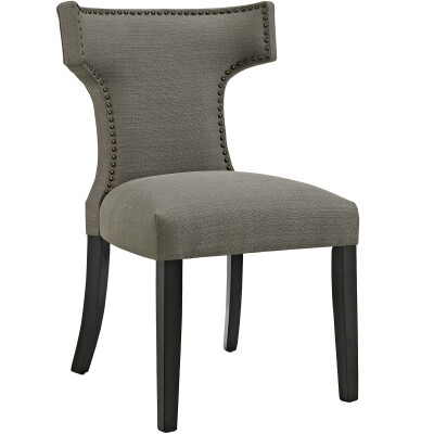 EEI-2221-GRA Curve Fabric Dining Chair Granite