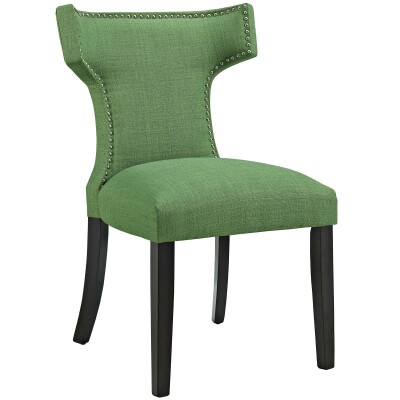 EEI-2221-GRN Curve Fabric Dining Chair Kelly Green