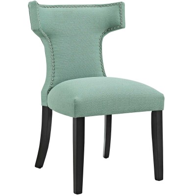 EEI-2221-LAG Curve Fabric Dining Chair Laguna