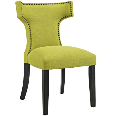 EEI-2221-WHE Curve Fabric Dining Chair Wheatgrass