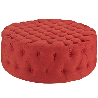 EEI-2225-ATO Amour Upholstered Fabric Ottoman Atomic Red