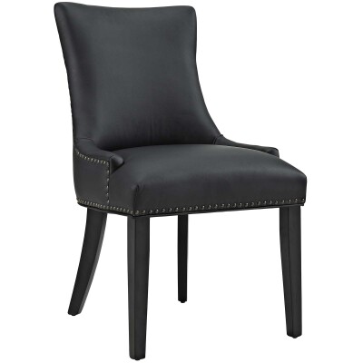 EEI-2228-BLK Marquis Faux Leather Dining Chair Black