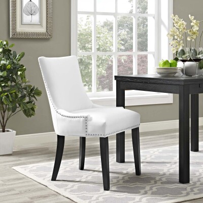 EEI-2228-WHI Marquis Faux Leather Dining Chair White