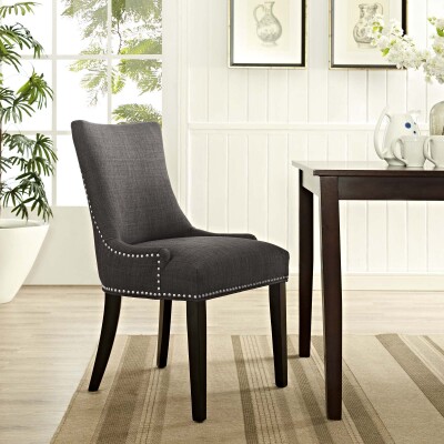 EEI-2229-BRN Marquis Fabric Dining Chair Brown