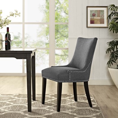 EEI-2229-GRY Marquis Fabric Dining Chair Gray