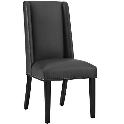 EEI-2232-BLK Baron Vinyl Dining Chair Black