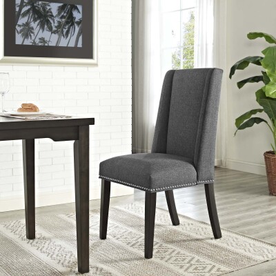 EEI-2233-GRY Baron Fabric Dining Chair Gray