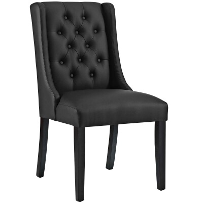 EEI-2234-BLK Baronet Vinyl Dining Chair Black