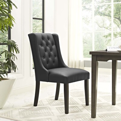 EEI-2234-BLK Baronet Vinyl Dining Chair Black