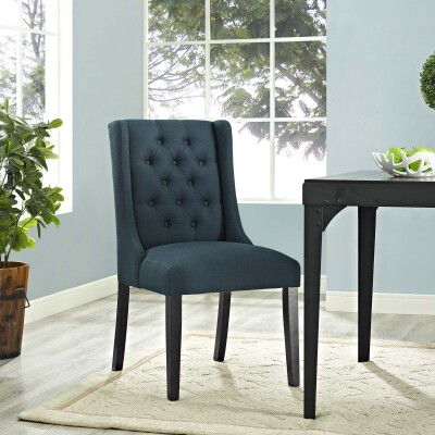EEI-2235-AZU Baronet Fabric Dining Chair Azure