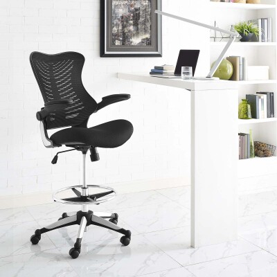 EEI-2286-BLK Charge Drafting Chair Black