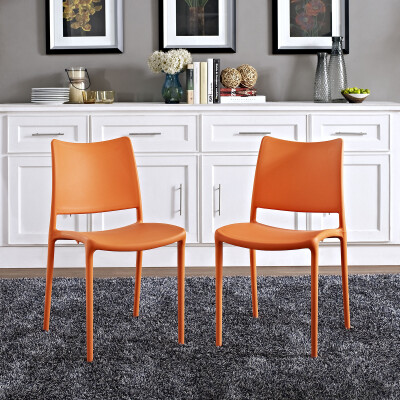 EEI-2424-ORA-SET Hipster Dining Side Chair (Set of 2) Orange