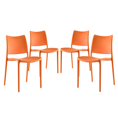 EEI-2425-ORA-SET Hipster Dining Side Chair (Set of 4) Orange