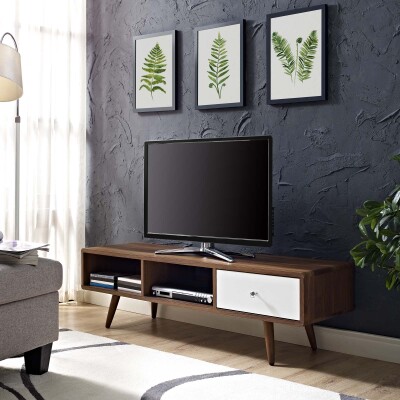 EEI-2530-WAL-WHI Transmit 55” TV Stand