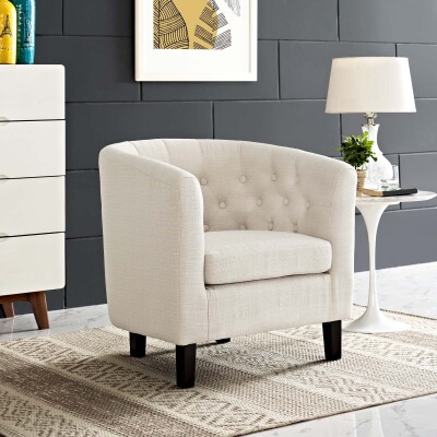 EEI-2551-BEI Prospect Upholstered Fabric Armchair Beige