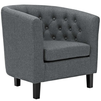 EEI-2551-GRY Prospect Upholstered Fabric Armchair Gray