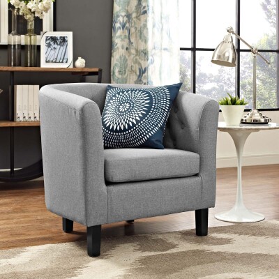 EEI-2551-LGR Prospect Upholstered Fabric Armchair Light Gray