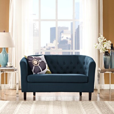 EEI-2614-AZU Prospect Upholstered Fabric Loveseat Azure