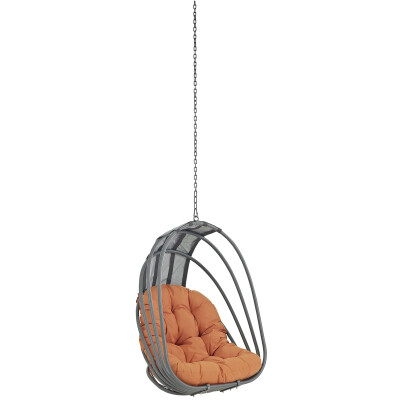EEI-2656-ORA-SET Whisk Outdoor Patio Swing Chair Without Stand Orange