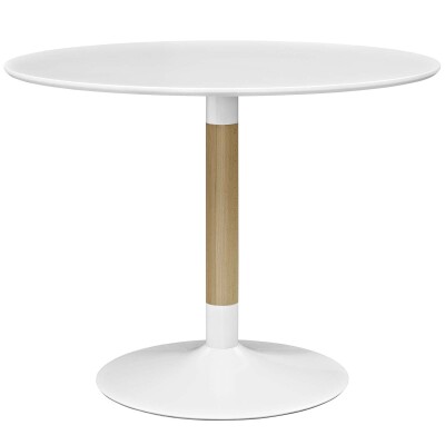 EEI-2666-WHI-SET Whirl Round Dining Table White