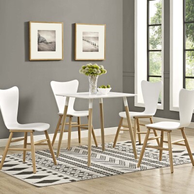 EEI-2667-WHI-SET Continuum 28" Square Dining Table White